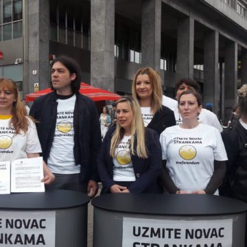 Inicijativa “Uzmite novac strankama”: Referendumom ćemo uništiti HDZ i SDP koji su ogrezli u korupciji