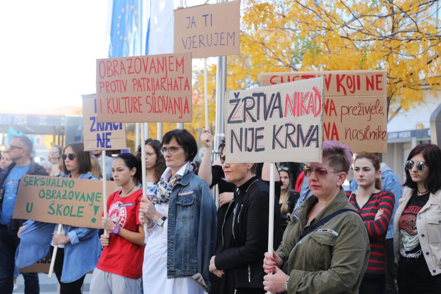 Prosvjednici traže kažnjavanje suca Markovića: Prestanimo propitivati žrtve. Ne možemo izmišljati opravdanja za seksualno nasilje
