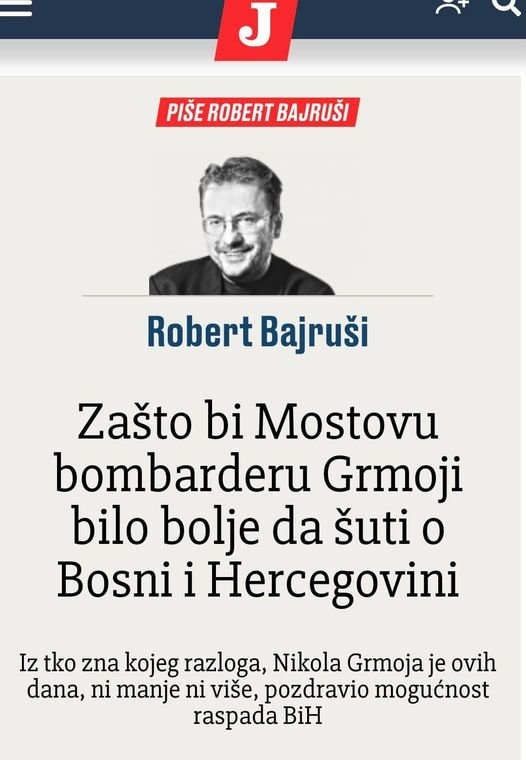 Grmoja: Na razbijanju BiH radi sarajevska politička čaršija predvođena Bakirom Izetbegovićem. Evo što je još poručio komentatoru Jutarnjeg lista, fotografija