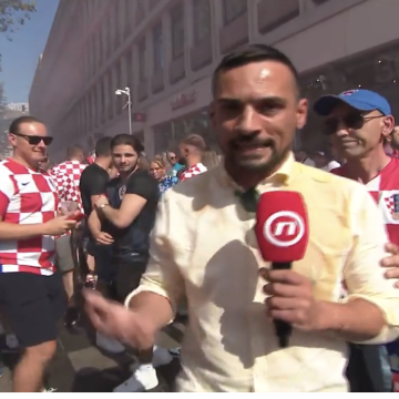 Reportera Dnevnika Nove TV navijači zalili pivom. A onda se zbog njihovog skandiranja ogradio i ispričao