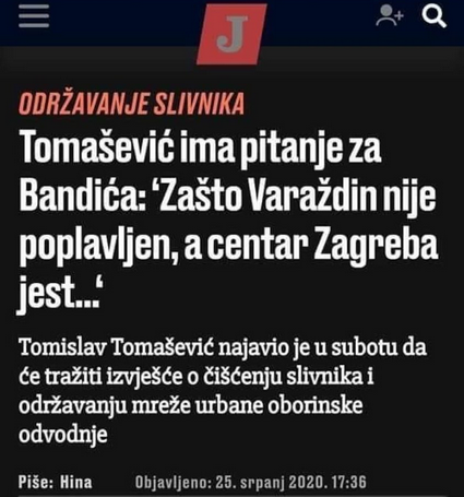 Goluža o "potopu" Tomaševića: Nikada se u Ilici nije "plivalo" kao sada. A znao je kritizirati Bandića zbog začepljenih slivnika, fotografija