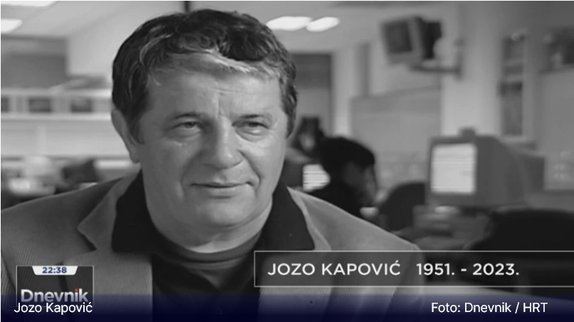 Umro poznati novinar HRT-a Jozo Kapović: Imao je 72 godine