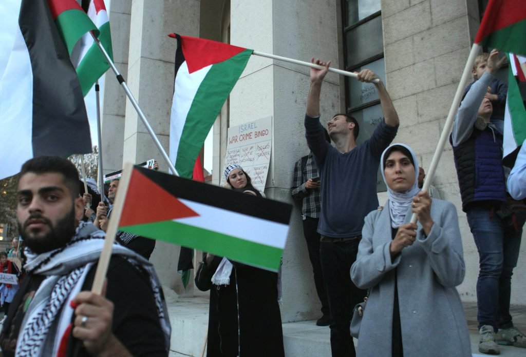 Skup solidarnosti s Palestinom: Pojavila se i Rada Borić, zastavu nosio Ivan Pernar, fotografija