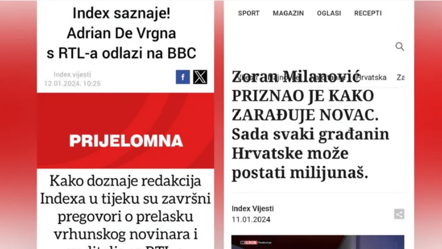 Lažne vijesti na društvenim mrežama u kojima se spominje RTL i voditelj Adrian đe Vrgna