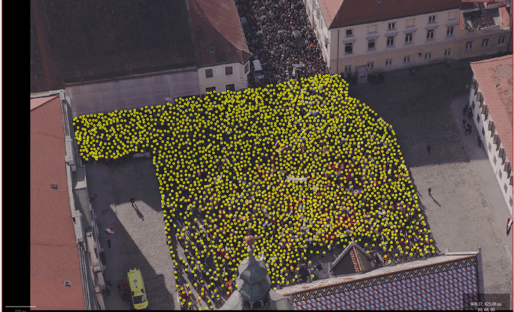 Beogradska organizacija tvrdi: Mi smo izračunali koliko je točno bilo ljudi na protestu ljevice na Markovom trgu, fotografija