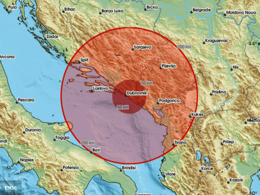Snažan potres pogodio Crnu Goru: I u Dubrovniku je jako “treslo”