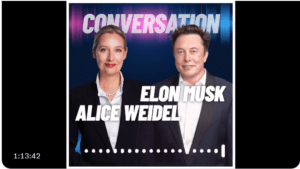 Elon Musk razgovarao sa šeficom njemačke desnice Alice Weidel: Zašto "vodeći" hrvatski mediji neprofesionalno ismijavaju ovaj važan razgovor, fotografija