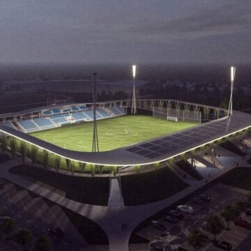 Grad nedaleko Zagreba dobiva novi nogometni stadion – izgleda lijepo i nije preskup. Ispod tribine bit će i dvorana za  osvajača olimpijske medalje