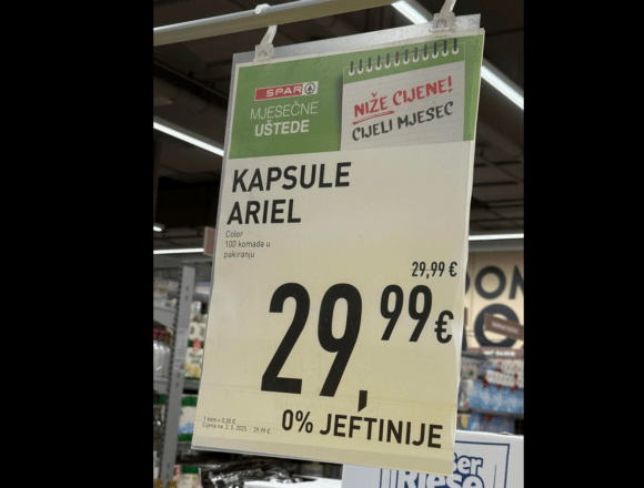 Stvarno veliki biser poznatog trgovačkog lanca: Reklamiraju sniženje od 0 posto. Ali to nije sve